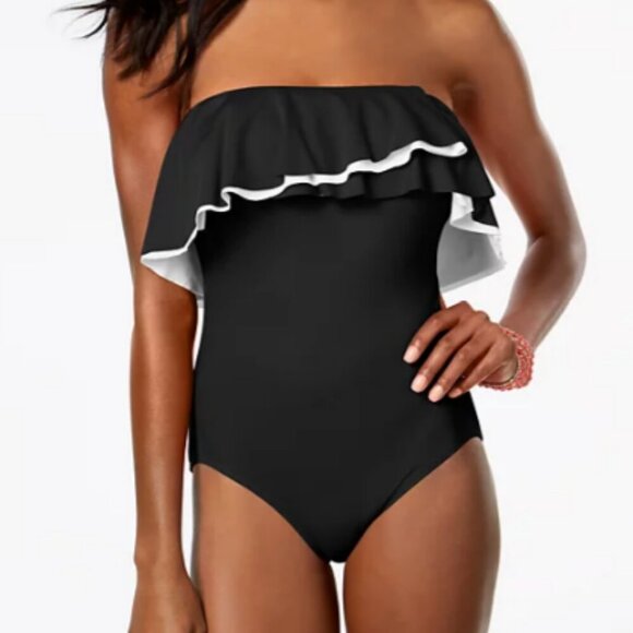 Contours by Coco Reef Other - Contours by Coco Reef Bandeau One Piece Swimsuit with Ruffle 16
